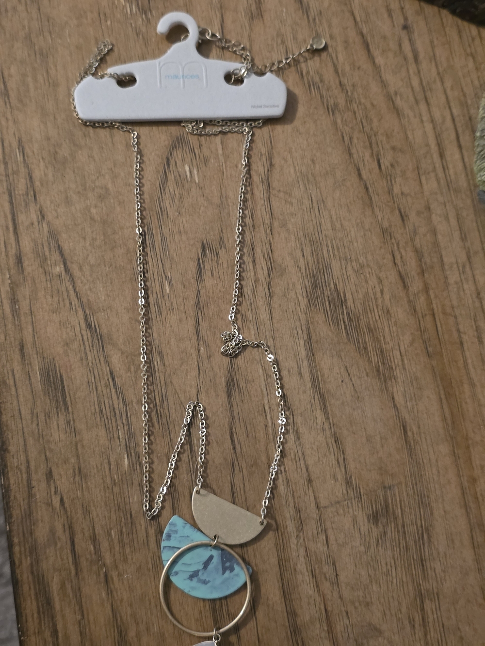Maurices Silver-Tone Layered Necklace with Turquoise Accents